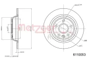 Bremsscheibe METZGER 6110053