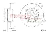 Bremsscheibe METZGER 6110057