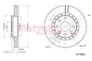 Bremsscheibe METZGER 6110062