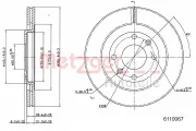 Bremsscheibe METZGER 6110067