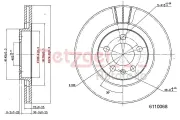 Bremsscheibe METZGER 6110068