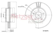 Bremsscheibe METZGER 6110070