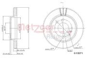 Bremsscheibe METZGER 6110071