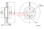 Bremsscheibe METZGER 6110073