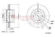 Bremsscheibe METZGER 6110074