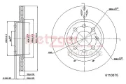 Bremsscheibe METZGER 6110075