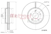 Bremsscheibe METZGER 6110078