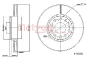 Bremsscheibe METZGER 6110080