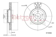 Bremsscheibe METZGER 6110084