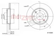 Bremsscheibe METZGER 6110085