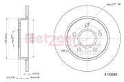 Bremsscheibe METZGER 6110088