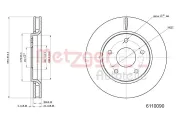 Bremsscheibe METZGER 6110090