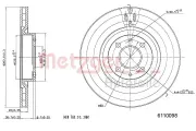 Bremsscheibe METZGER 6110098