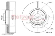 Bremsscheibe METZGER 6110103