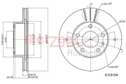 Bremsscheibe METZGER 6110104