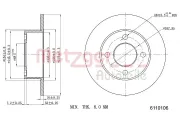 Bremsscheibe METZGER 6110106