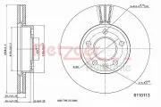 Bremsscheibe METZGER 6110113