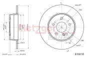 Bremsscheibe METZGER 6110115