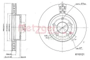 Bremsscheibe METZGER 6110121