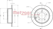 Bremsscheibe Hinterachse METZGER 6110122