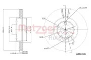 Bremsscheibe METZGER 6110135