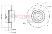 Bremsscheibe METZGER 6110137