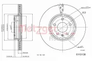 Bremsscheibe METZGER 6110138