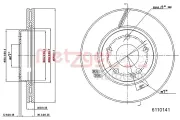 Bremsscheibe METZGER 6110141