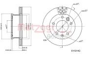 Bremsscheibe METZGER 6110142