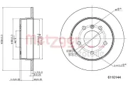 Bremsscheibe METZGER 6110144