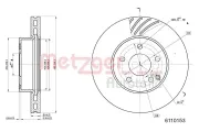 Bremsscheibe METZGER 6110153