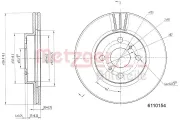 Bremsscheibe METZGER 6110154