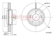 Bremsscheibe METZGER 6110155