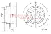 Bremsscheibe METZGER 6110158