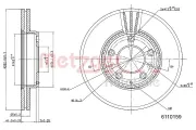 Bremsscheibe METZGER 6110159