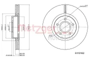 Bremsscheibe METZGER 6110162