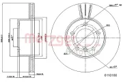 Bremsscheibe METZGER 6110166