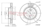 Bremsscheibe METZGER 6110167