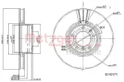 Bremsscheibe METZGER 6110171