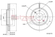 Bremsscheibe METZGER 6110173