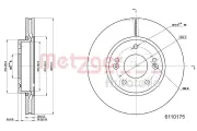 Bremsscheibe METZGER 6110175