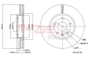 Bremsscheibe METZGER 6110176