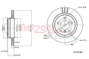 Bremsscheibe METZGER 6110182