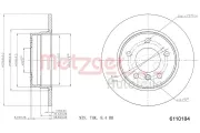 Bremsscheibe METZGER 6110184