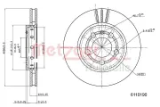 Bremsscheibe METZGER 6110190