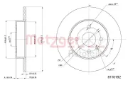 Bremsscheibe METZGER 6110192