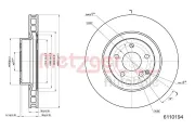 Bremsscheibe METZGER 6110194