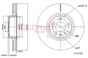 Bremsscheibe METZGER 6110195