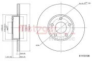 Bremsscheibe METZGER 6110196