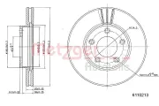 Bremsscheibe METZGER 6110213